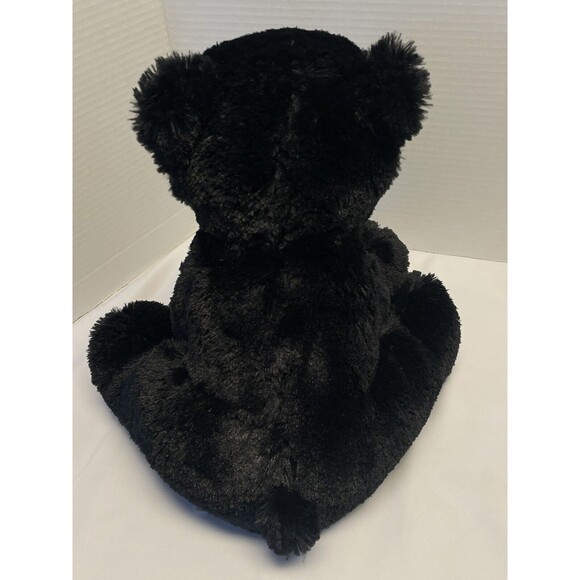 12" and 8” Soft Cuddly Sitting Black Bears Plush Aurora and Wild Republic Set - Picture 3 of 16